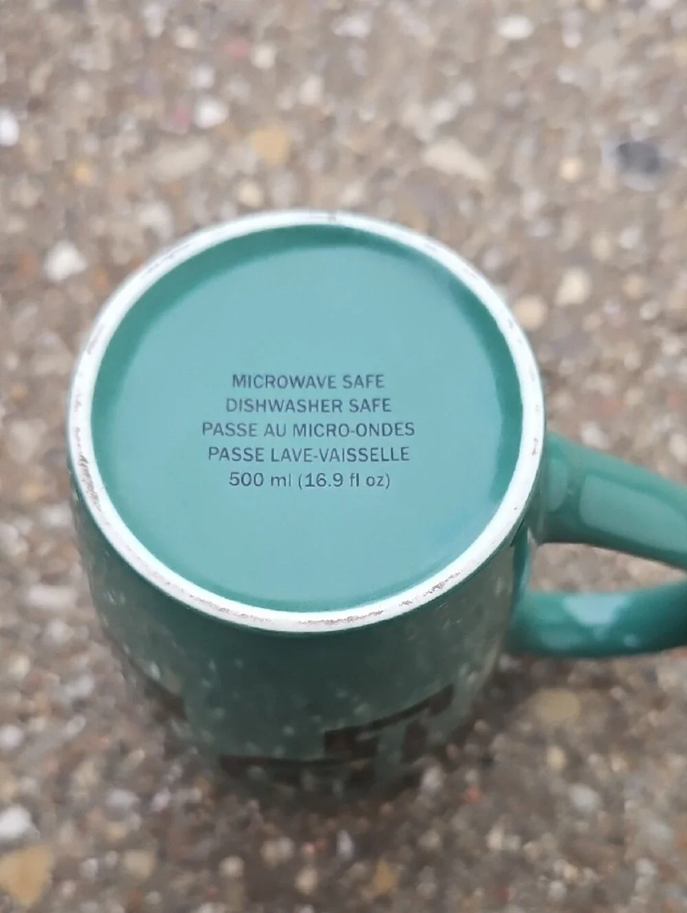 PINK Victoria's Secret Teal Ceramic Mug with Black Lettering 16.9 fl.oz